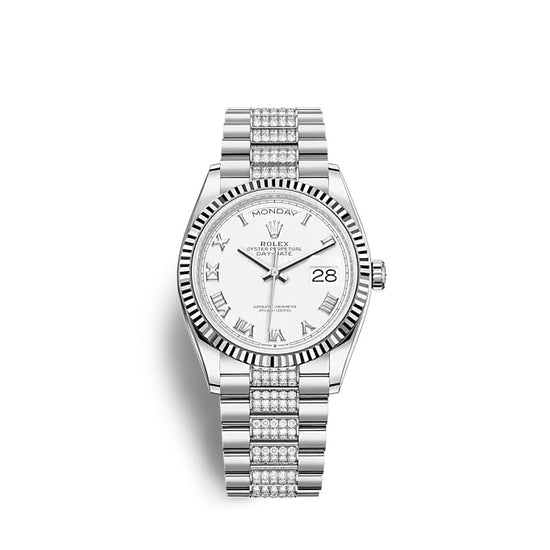 Rolex Replica Watch Day-Date 36 White gold 128239-0039