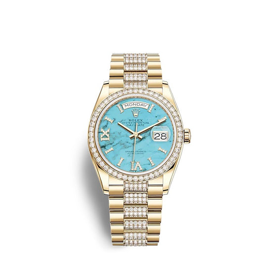 Rolex Replica Watch Day-Date 36 Yellow gold 128348RBR-0038