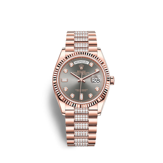 Rolex Replica Watch Day-Date, 36mm, 18k Everose Gold, 128235-0051