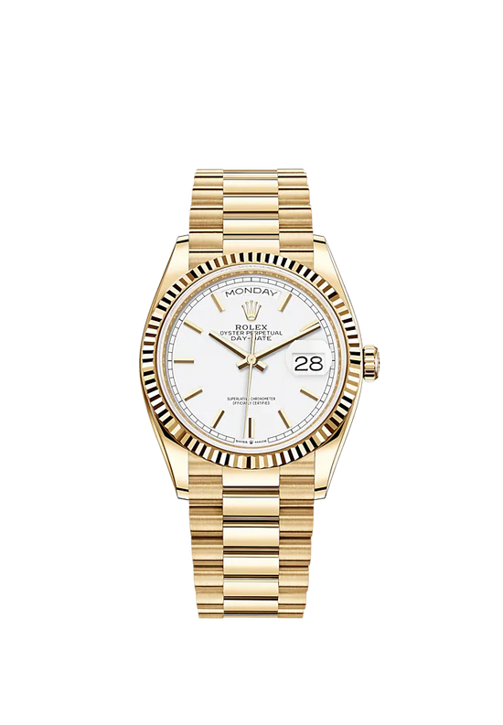 Rolex Replica Watch Day-Date, 36mm, 18k Yellow Gold, 128238-0081