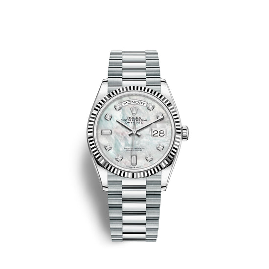 Rolex Replica Watch Day-Date, 36mm, Platinum, 128236-0002