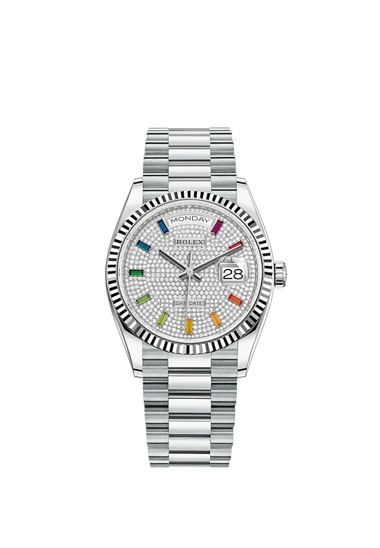 Rolex Replica Watch Day-Date, 36mm, Platinum, 128236-0003