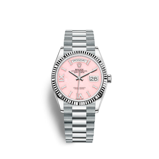 Rolex Replica Watch Day-Date, 36mm, Platinum, 128236-0006
