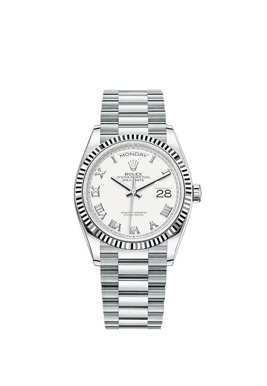 Rolex Replica Watch Day-Date, 36mm, Platinum, 128236-0007