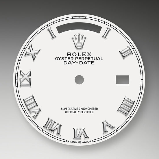 Rolex Replica Watch Day-Date, 36mm, Platinum, 128236-0007
