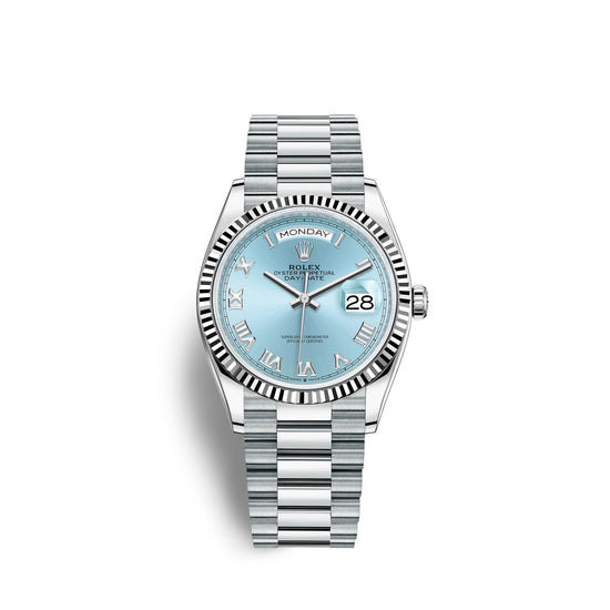 Rolex Replica Watch Day-Date 36mm, Platinum, 128236-0008