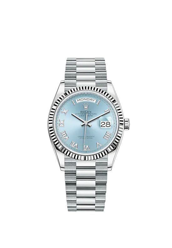 Rolex Replica Watch Day-Date 36mm, Platinum, 128236-0008