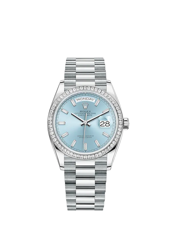 Rolex Replica Watch Day-Date 36mm, Platinum, 128396tbr-0003