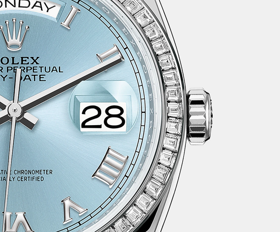 Rolex Replica Watch Day-Date, 36mm, Platinum and Diamonds, 128396tbr-0002