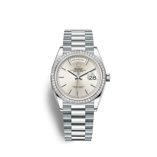 Rolex Replica Watch Day-Date, 36mm, Platinum and Diamonds, 128396tbr-0004
