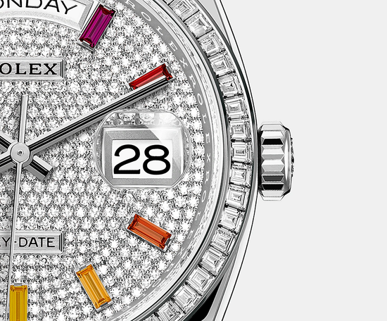 Rolex Replica Watch Day-Date, 36mm, Platinum and Diamonds, 128396tbr-0006