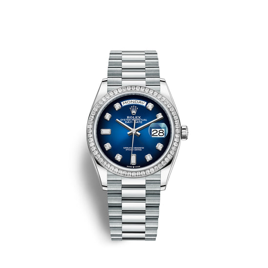 Rolex Replica Watch Day-Date, 36mm, Platinum and Diamonds, 128396tbr-0008