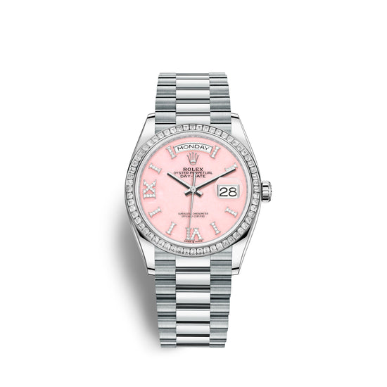 Rolex Replica Watch Day-Date, 36mm, Platinum and Diamonds, 128396tbr-0009