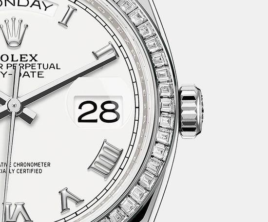 Rolex Replica Watch Day-Date, 36mm, Platinum and Diamonds, 128396tbr-0010