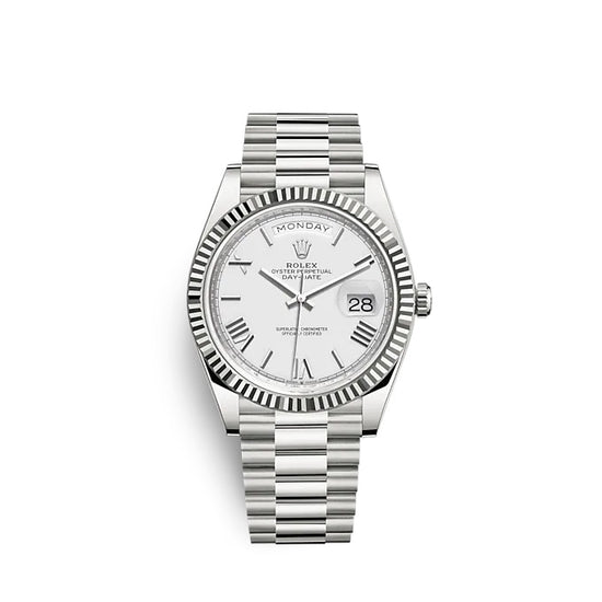 Rolex Replica Watch Day-Date 40 White gold 228239-0046