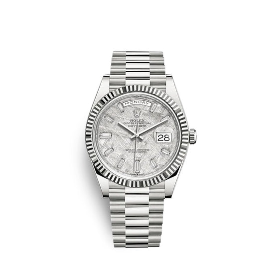 Rolex Replica Watch Day-Date 40 White gold 228239-0055