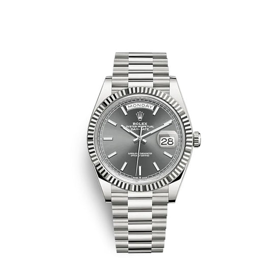Rolex Replica Watch Day-Date 40 White gold 228239-0060
