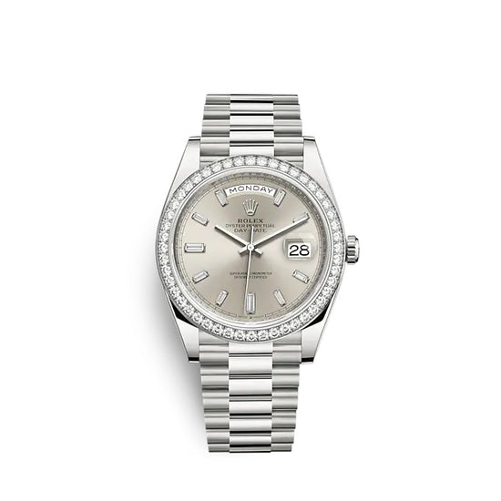 Rolex Replica Watch Day-Date 40 White gold 228349RBR-0001
