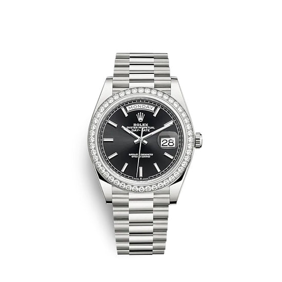 Rolex Replica Watch Day-Date 40 White gold 228349RBR-0002