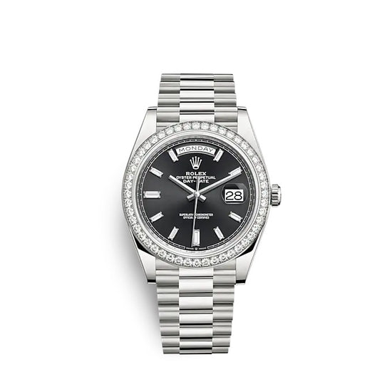 Rolex Replica Watch Day-Date 40 White gold 228349RBR-0003