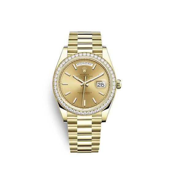 Rolex Replica Watch Day-Date 40 Yellow gold 228348RBR-0008