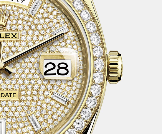 Rolex Replica Watch Day-Date, 40mm, 18k Yellow Gold and Diamonds, 228348rbr-0037