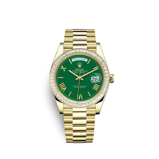 Rolex Replica Watch Day-Date, 40mm, 18k Yellow Gold and Diamonds, 228398tbr-0039