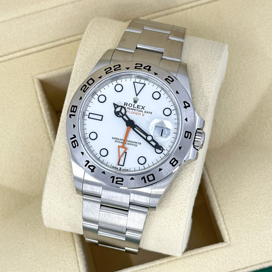 Rolex Replica Watch Explorer II, Oystersteel, 42mm, White dial, Oyster, 226570-0001