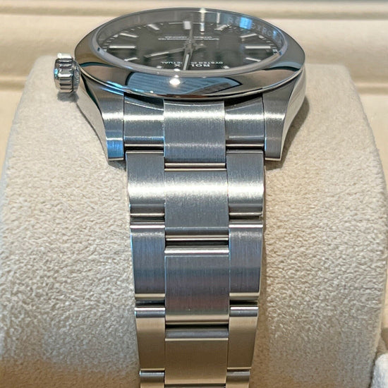 Rolex Replica Watch LADIES Oyster Perpetual 34mm, Black Dial, 124200-0002
