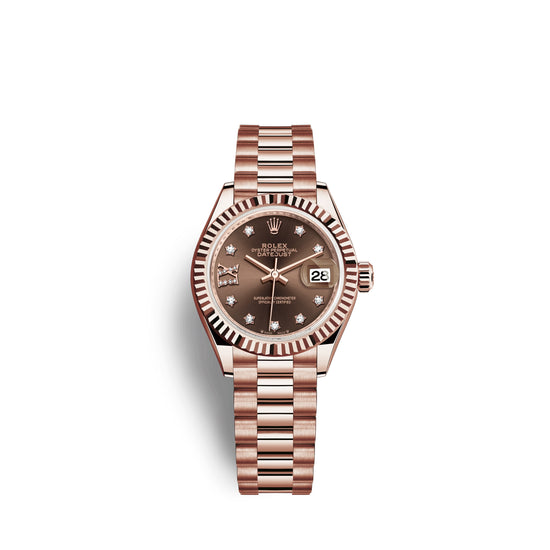 Rolex Replica Watch Lady-Datejust 28, 18k Everose Gold, 279175-0002