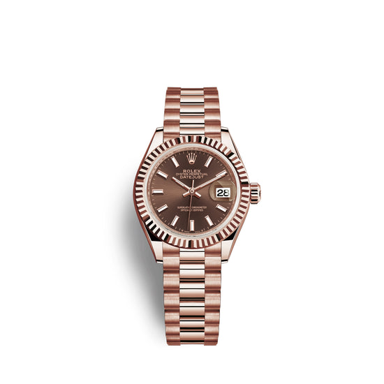 Rolex Replica Watch Lady-Datejust 28, 18k Everose Gold, 279175-0007