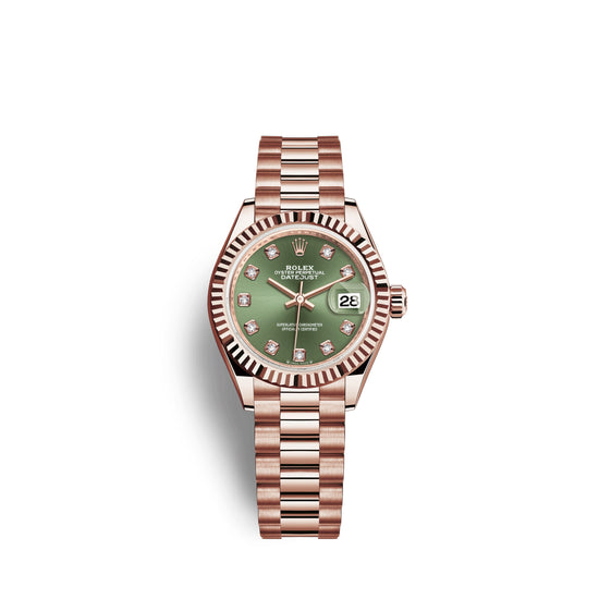 Rolex Replica Watch Lady-Datejust 28, 18k Everose Gold, 279175-0009