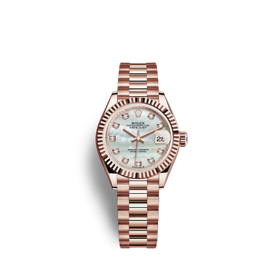 Rolex Replica Watch Lady-Datejust 28, 18k Everose Gold, 279175-0017
