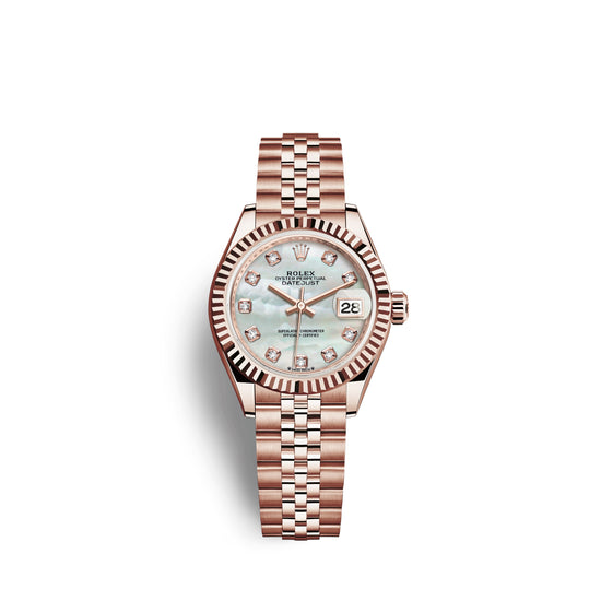 Rolex Replica Watch Lady-Datejust 28, 18k Everose Gold, 279175-0018