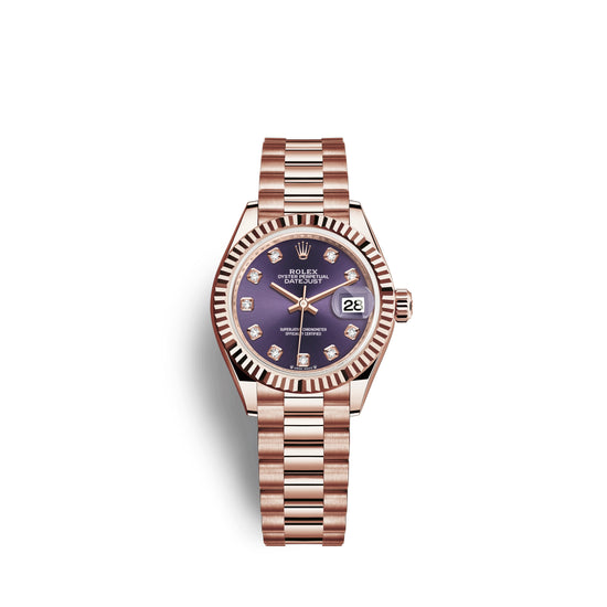 Rolex Replica Watch Lady-Datejust 28, 18k Everose Gold, 279175-0019