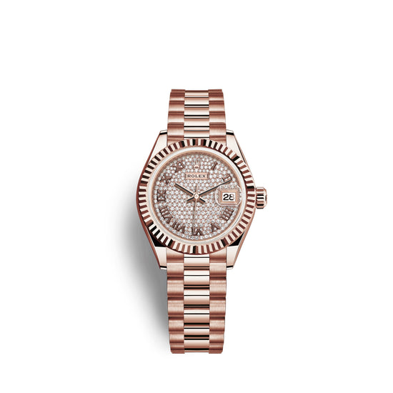 Rolex Replica Watch Lady-Datejust 28, 18k Everose Gold, 279175-0023