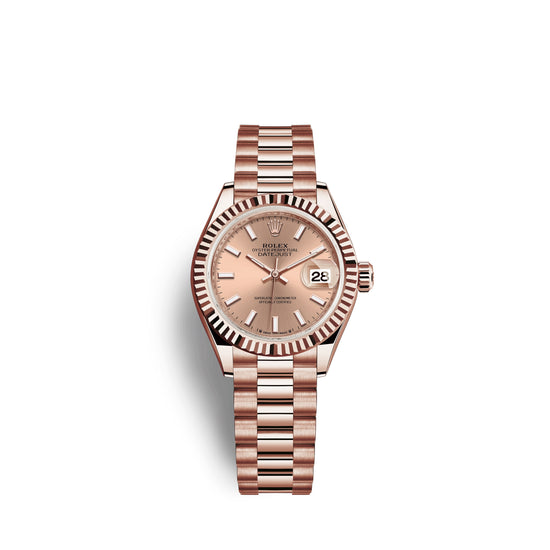Rolex Replica Watch Lady-Datejust 28, 18k Everose Gold, 279175-0025