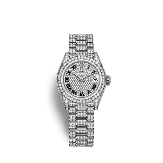 Rolex Replica Watch Lady-Datejust 28, 18k White Gold, 279459RBR-0001