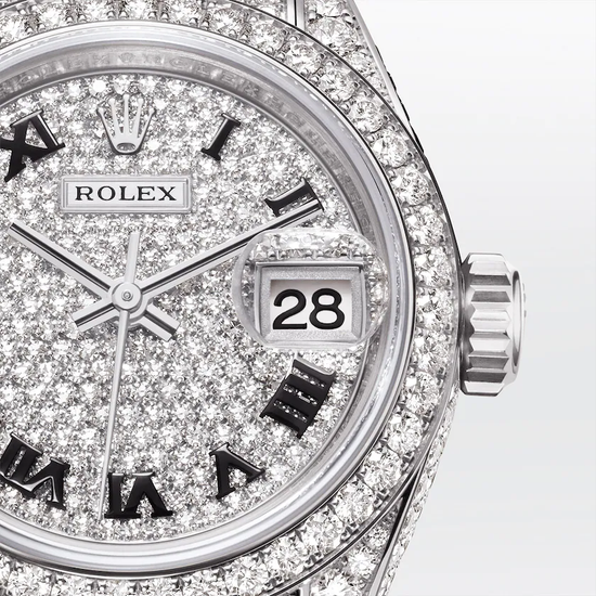 Rolex Replica Watch Lady-Datejust 28, 18k White Gold, 279459RBR-0001