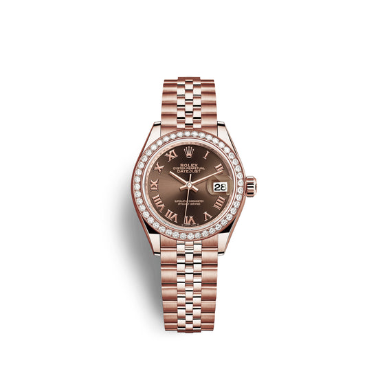 Rolex Replica Watch Lady-Datejust 28, 18kt Everose Gold and diamonds, 279135RBR-0012