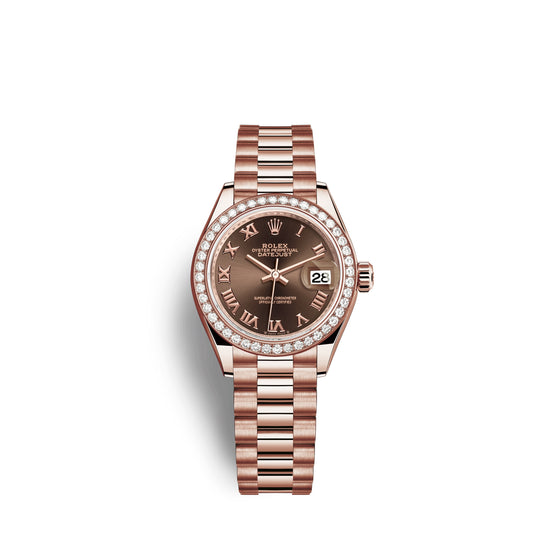Rolex Replica Watch Lady-Datejust 28, 18kt Everose Gold and diamonds, 279135RBR-0016