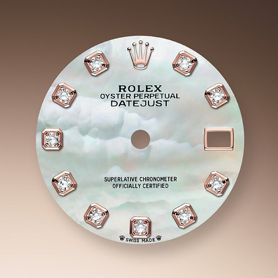 Rolex Replica Watch Lady-Datejust 28, 18kt Everose Gold and diamonds, 279135RBR-0019