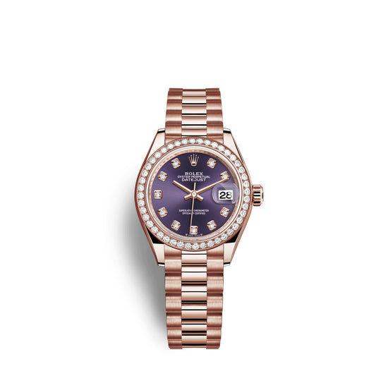 Rolex Replica Watch Lady-Datejust 28, 18kt Everose Gold and diamonds, 279135RBR-0020