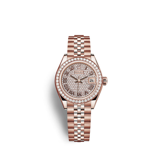 Rolex Replica Watch Lady-Datejust 28, 18kt Everose Gold and diamonds, 279135RBR-0022