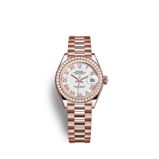Rolex Replica Watch Lady-Datejust 28, 18kt Everose Gold and diamonds, 279135RBR-0023
