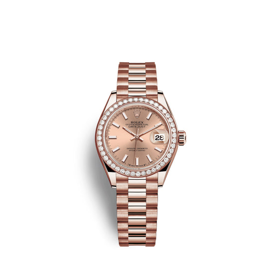Rolex Replica Watch Lady-Datejust 28, 18kt Everose Gold and diamonds, 279135RBR-0025