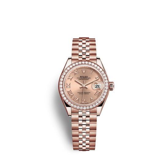 Rolex Replica Watch Lady-Datejust 28, 18kt Everose Gold and diamonds, 279135RBR-0028