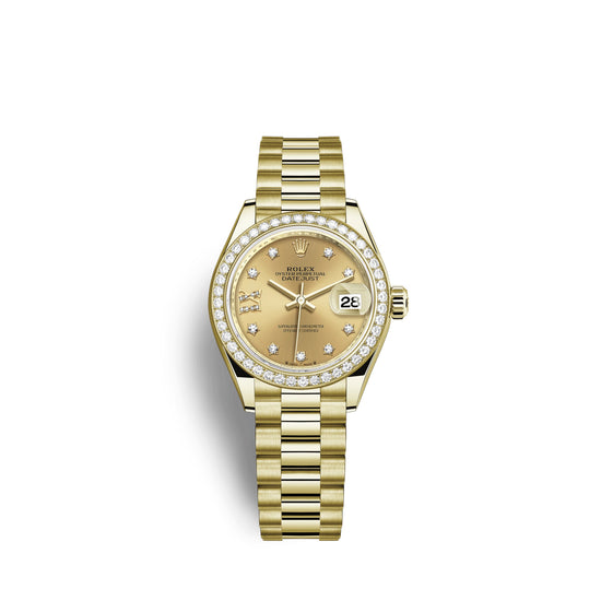 Rolex Replica Watch Lady-Datejust 28, 18kt Yellow Gold and diamonds, 279138RBR-0006