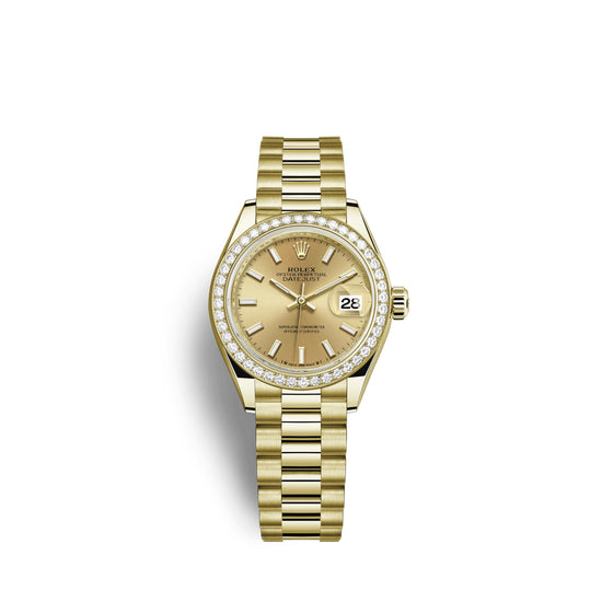 Rolex Replica Watch Lady-Datejust 28, 18kt Yellow Gold and diamonds, 279138RBR-0014