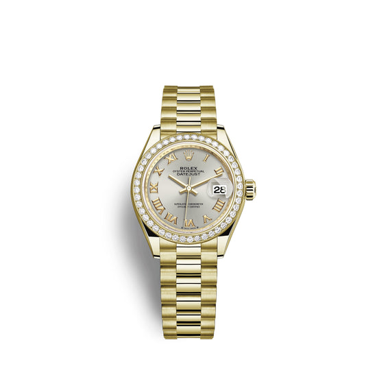 Rolex Replica Watch Lady-Datejust 28, 18kt Yellow Gold and diamonds, 279138RBR-0017